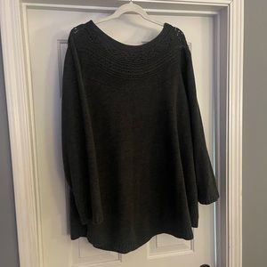 Lane Bryant charcoal gray sweater. Size 26/28